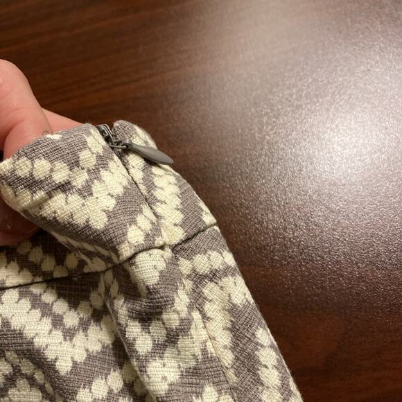 CARTONNIER Anthropologie NEW W/O Tags Gray/Ivory High Rise Shorts Sz 6 Womens - Picture 8 of 14